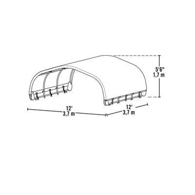 ShelterLogic Corral Shelter, Green, 12 x 12 (Corral Panels Not Included)