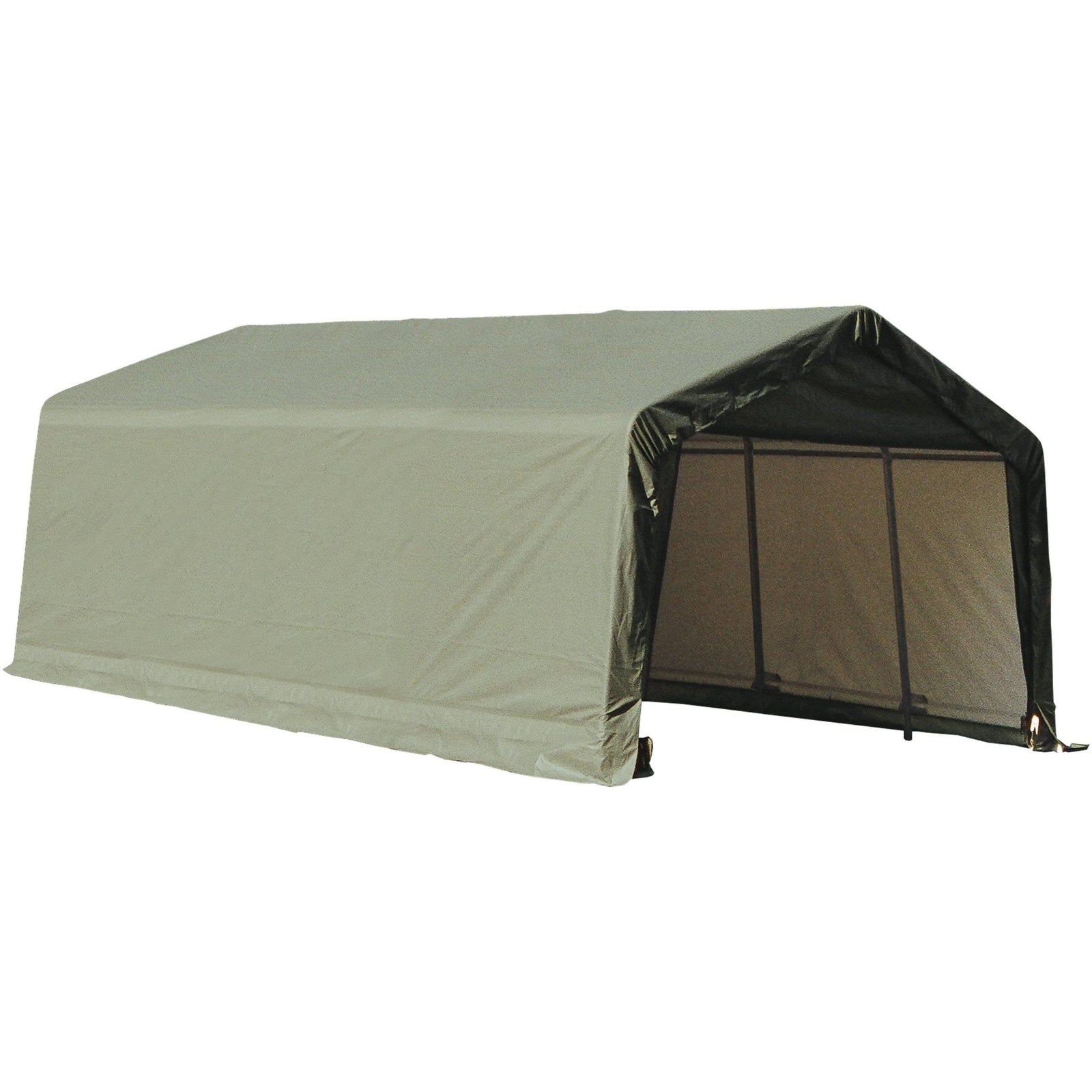 ShelterLogic Garage 15 x 24 x 12 Peak Standard Green