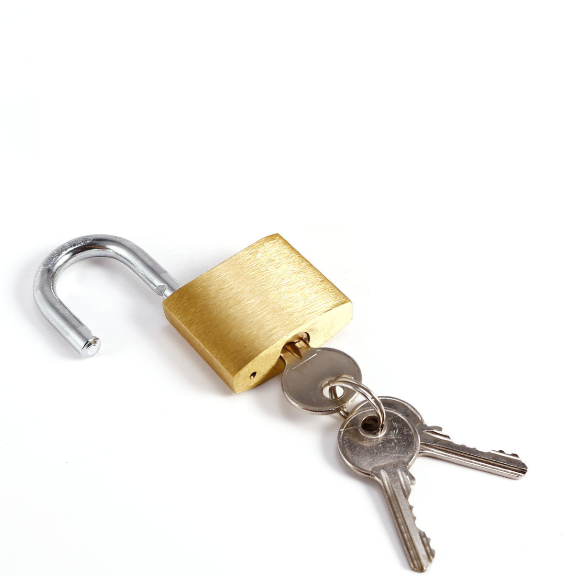 2 x Keyed Padlock Medium 40mm Solid Brass Lock Security Different Keys