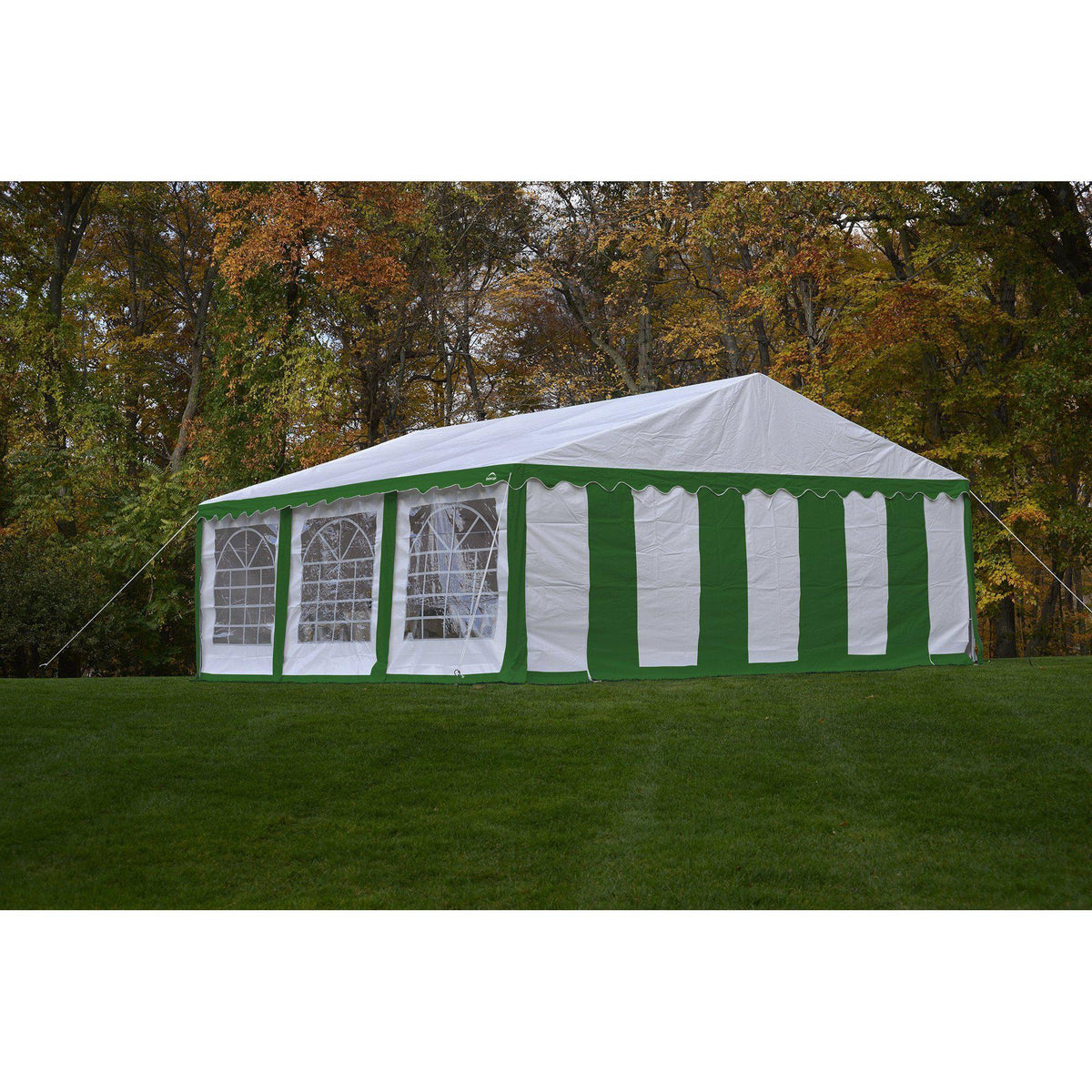 ShelterLogic Enclosure Kit with Windows, Green/White, 20 x 20 ft. (Party Tent Cover and Frame Sold Separately)