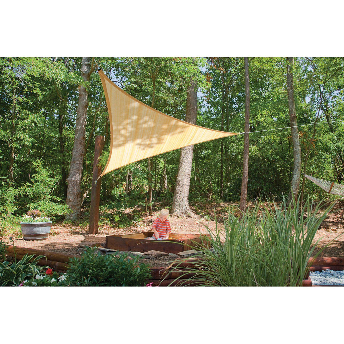 ShelterLogic Triangle Sun Shade Sail, Sand