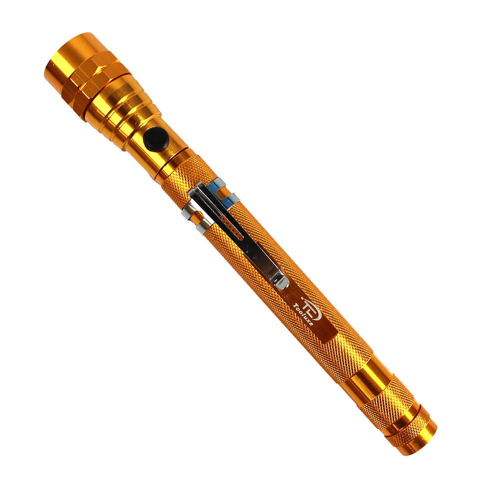 Telescope LED Flashlight, Magnetic Pickup Flex Head, Flexible Head Flashlight