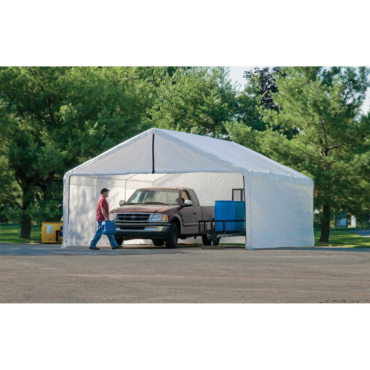 ShelterLogic SuperMax Fire Rated Canopy Enclosure Kit, 18  30 ft. (Frame and Canopy Sold Separately)