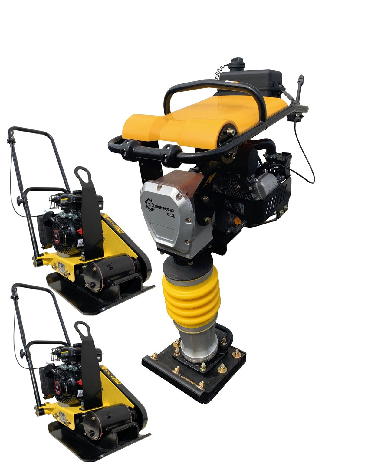 6.5HP Tamper Rammer AND 2 - 79CC Gas Vibration Plate Compactor COMBO 6.5HP Tamper Rammer AND 2 - 79CC Gas Vibration Plate Compactor COMBO