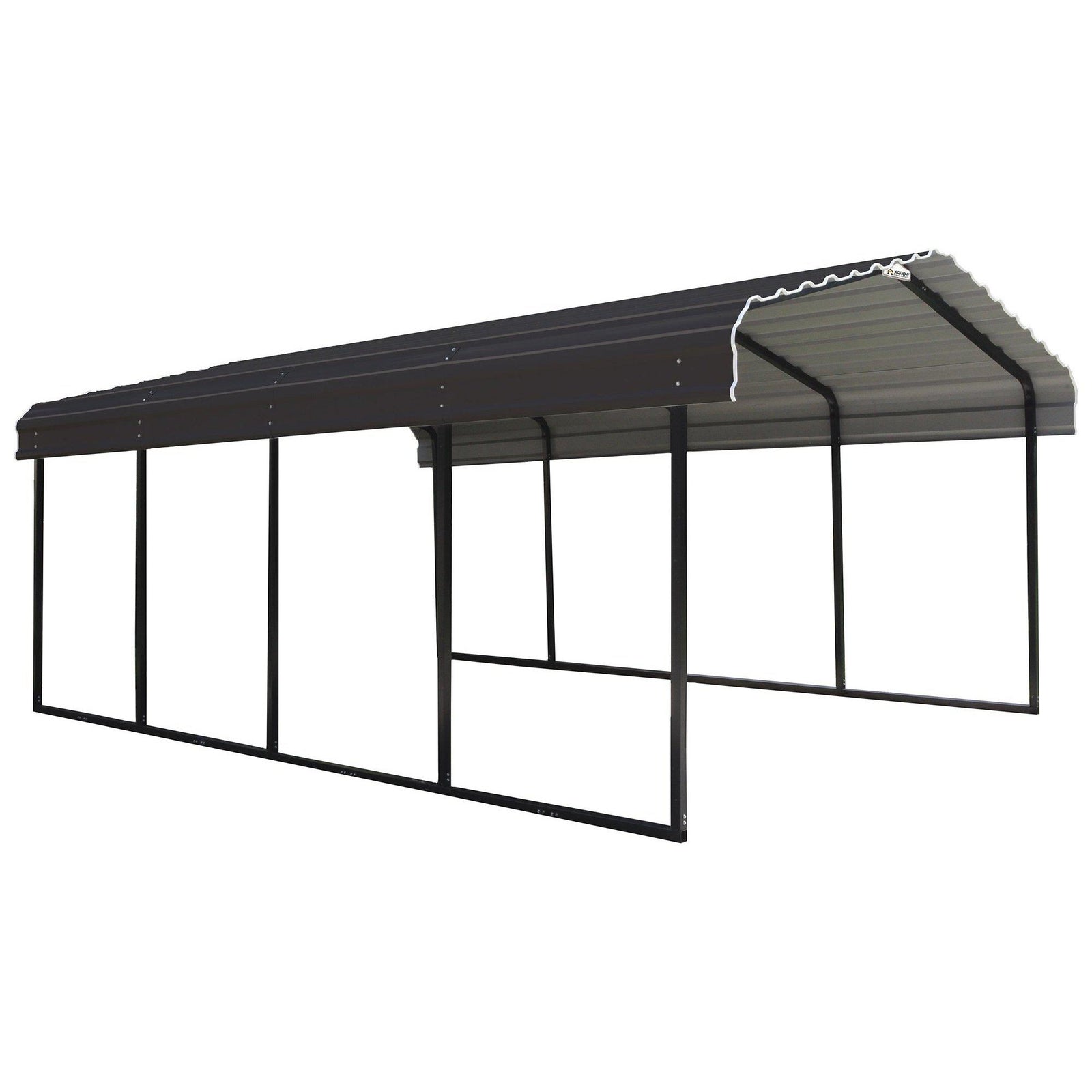 Arrow 12 x 20 x 7-Foot Heavy Duty Galvanized Steel Metal Multi-Use Shelter, Shade, Carport, 12' x 20' x 7'