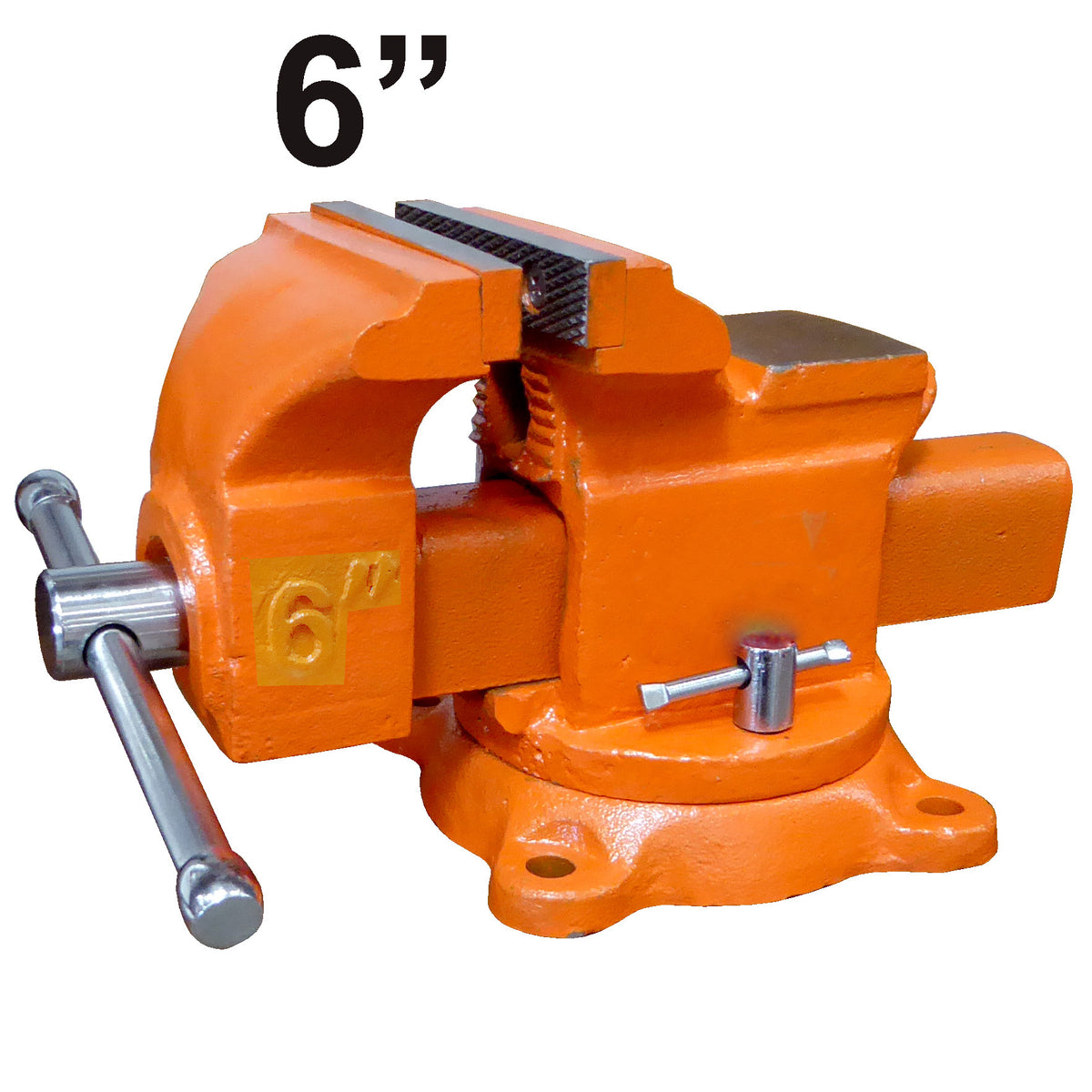 6" Bench Vise with Anvil Swivel Locking Base Table top Clamp Heavy Duty Steel