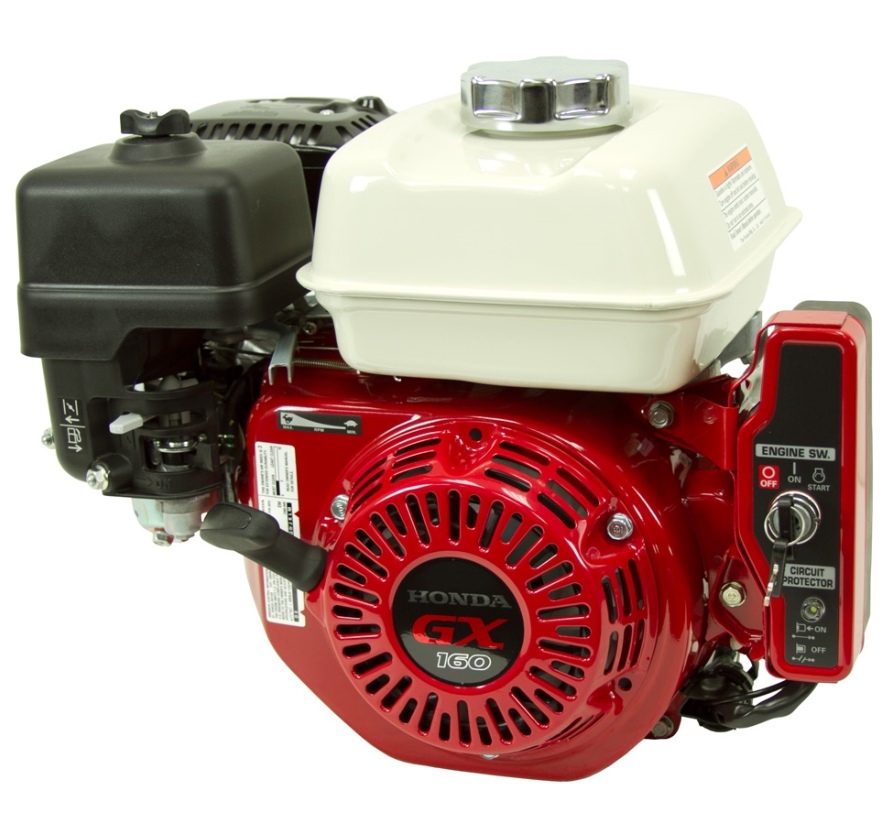 Honda GX160-QXE2 163cc OHV Electric Start Horizontal Engine, Oil Alert System, 3/4" x 2-7/16" Crankshaft