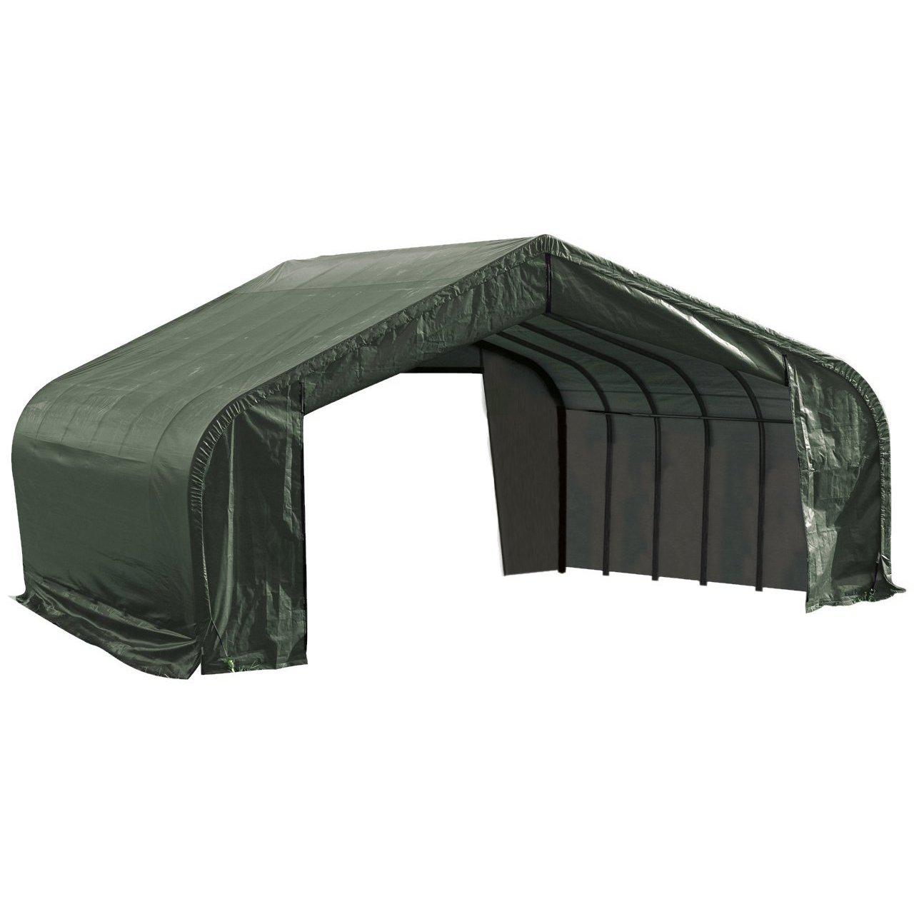 ShelterLogic 82044 Green 22'x20'x12' Peak Style Shelter