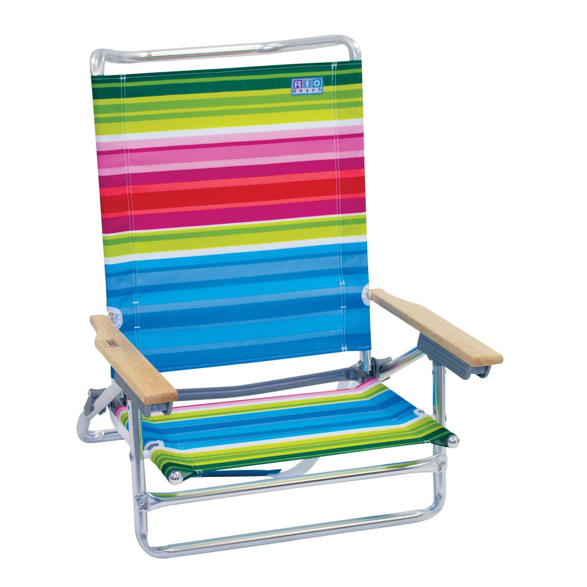 Rio Beach Classic 5 Position Lay Flat Folding Beach Chair