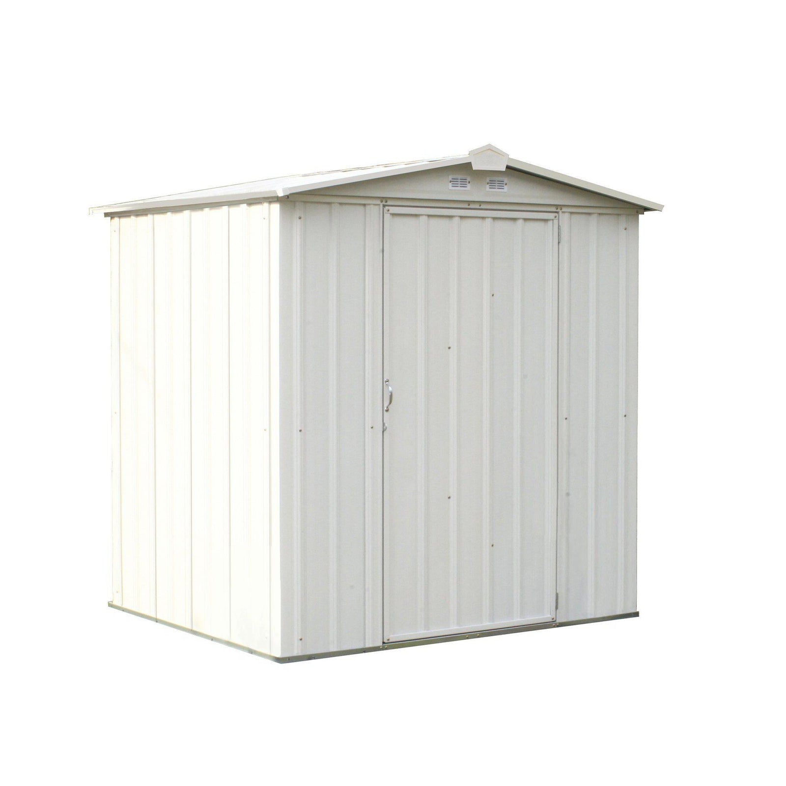 Arrow EZEE Shed Low Gable Steel Storage Shed, Cream, 6 x 5 ft.