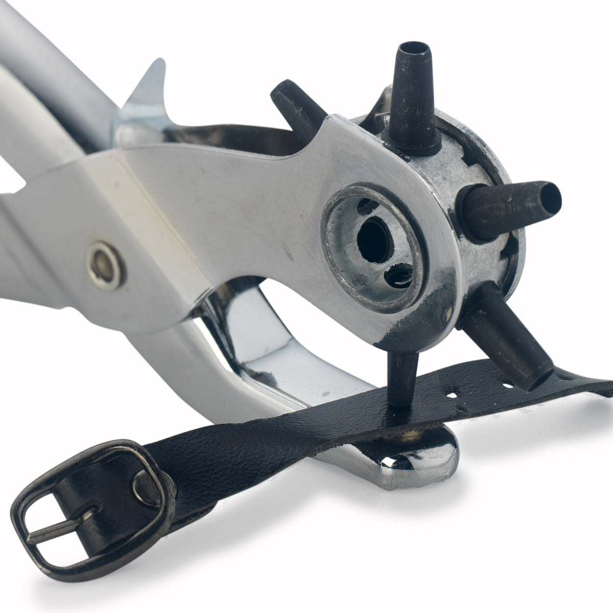 Leather Hole Punch Pliers 9" with Multi-size Rotating Wheel for Belts, Watch Straps, Purses