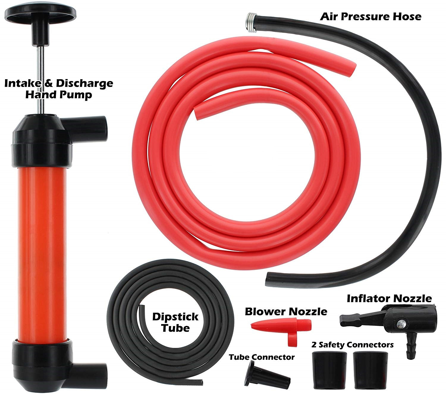Heavy Duty Multi-Use Siphon Fuel Transfer Pump Kit (for Gas Oil, Liquids and Air)