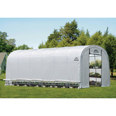 ShelterLogic GrowIT Heavy Duty Walk-Thru Round Greenhouse, 12 x 24 x 8 ft.