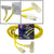Extension Cord | 50ft 3 Plug Lighted 12/3 Gauge Indoor Outdoor Heavy Duty Yellow