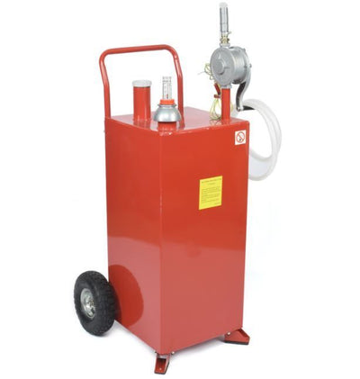 30 Gallon Gas Oil Diesel Fluid Caddy Transfer Tank Bidirectional w/ Rotary Pump