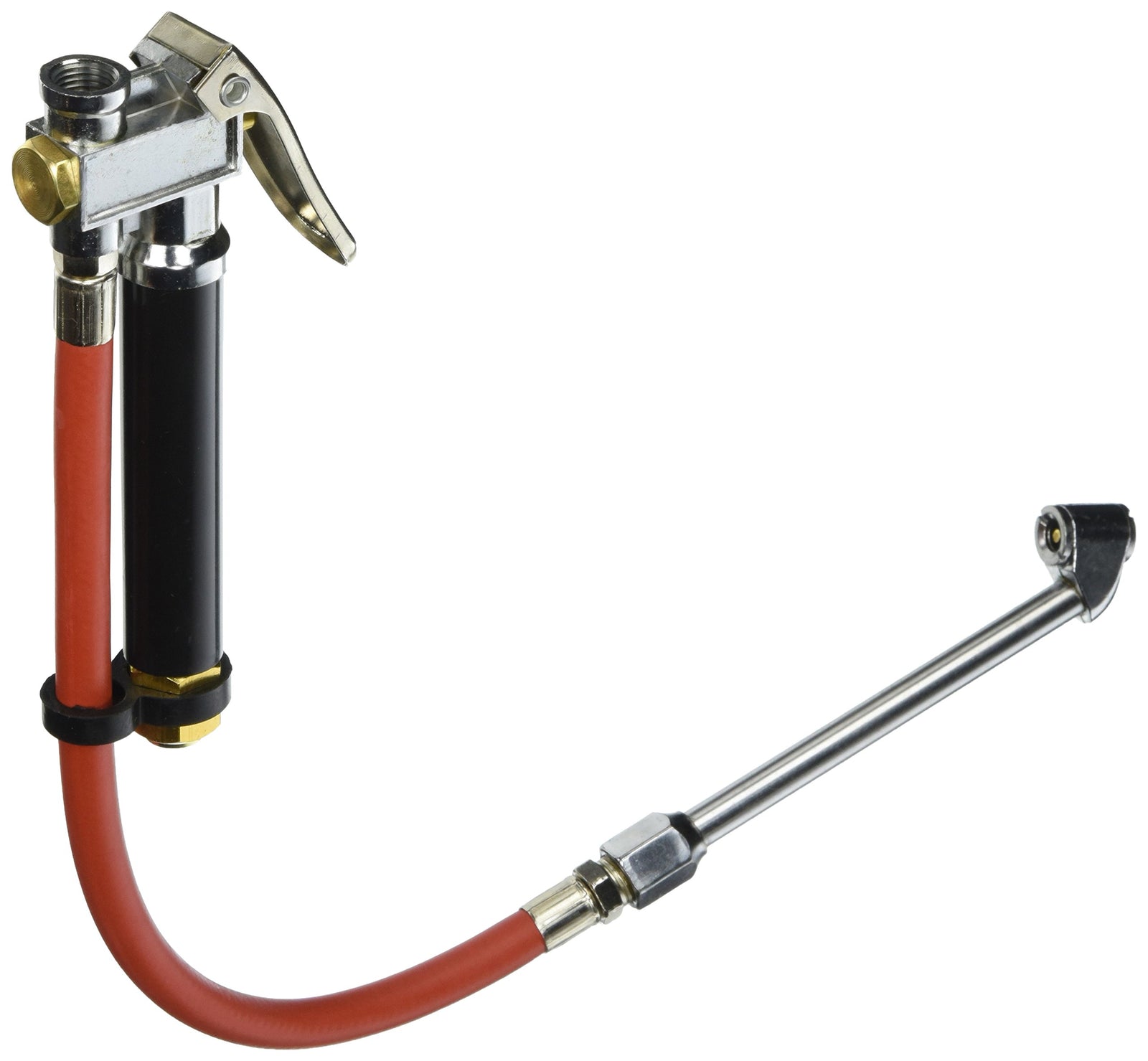 Air Tire Pressure Filler | Dual Chuck Inflator Car Gauge 12" Compressor Hose