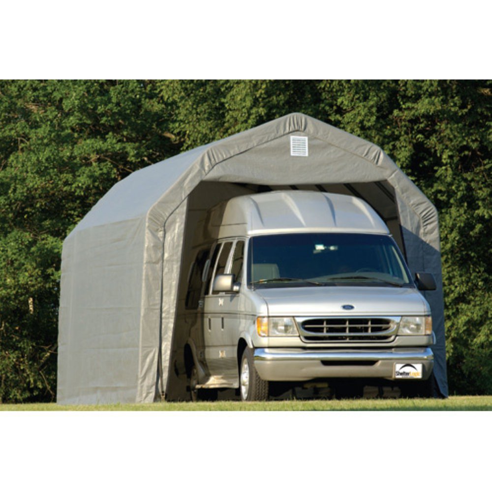 Barn 12 Ft. W x 20 Ft. D Shelter Color: Grey, Size: 9'
