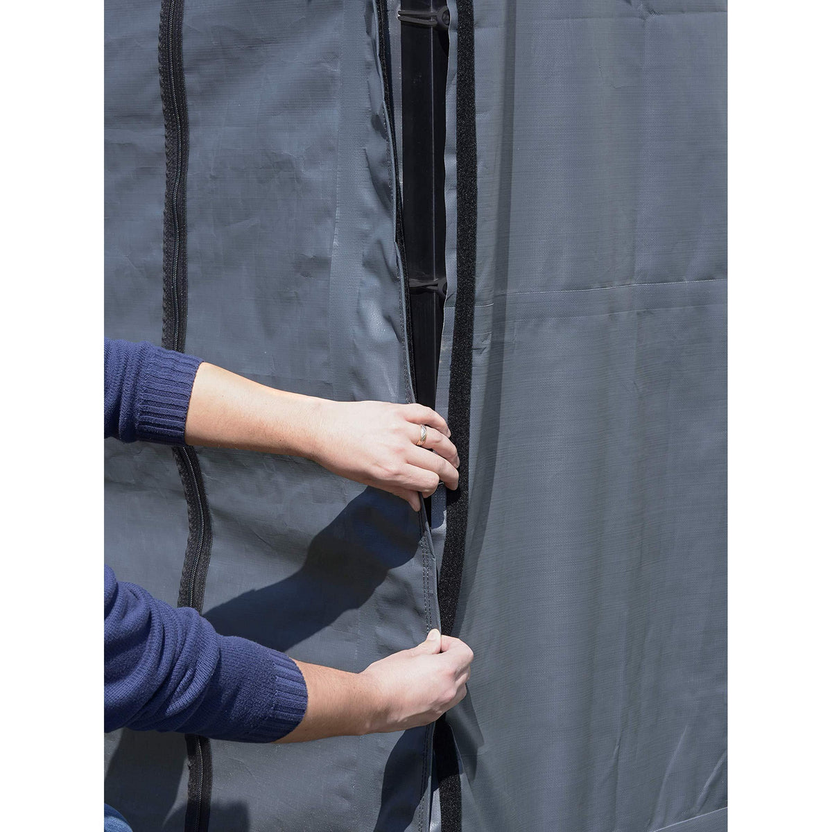 Arrow Fabric Enclosure Kit with UV Treated Cover for 10 x 15-Feet Carports, 10' x 15'