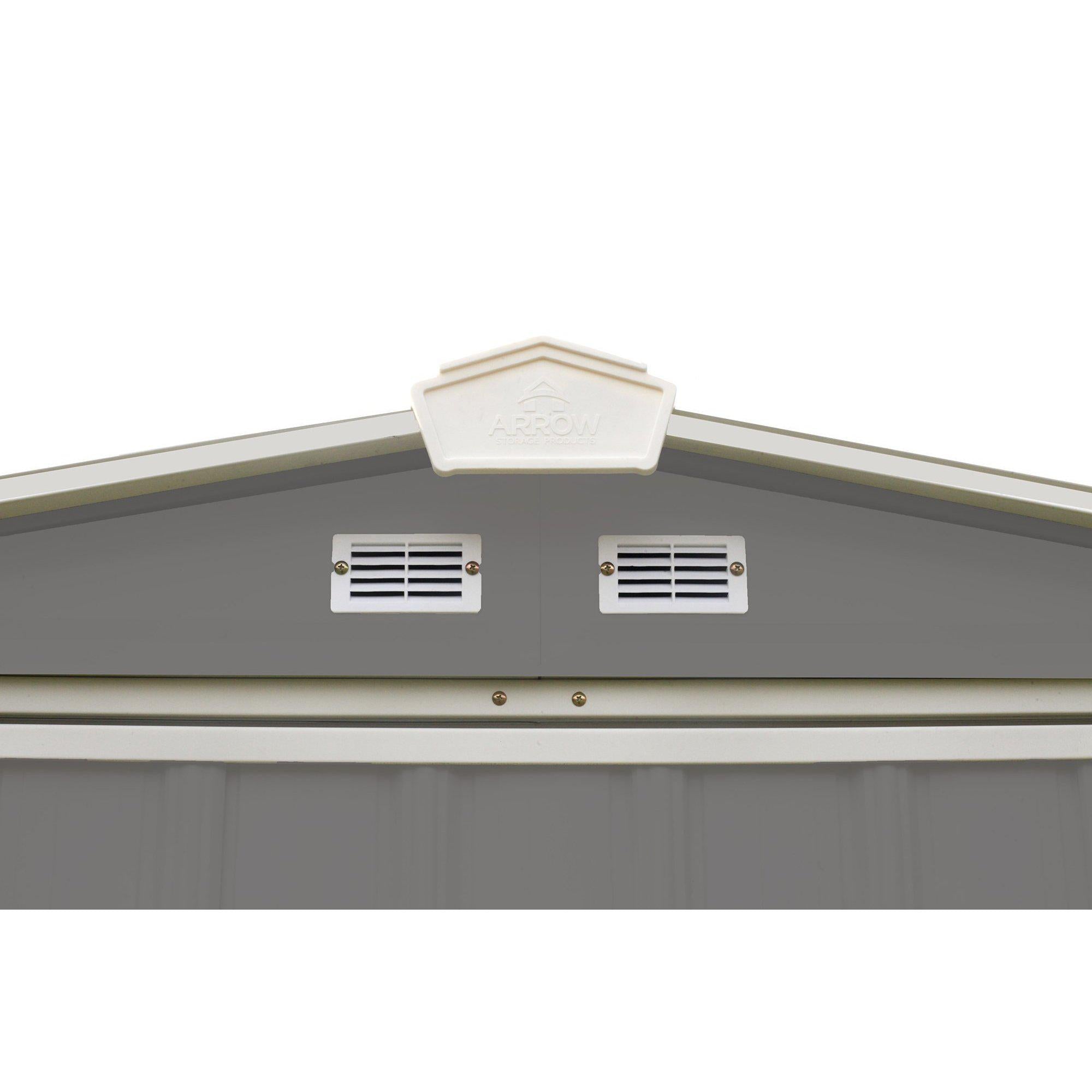 Arrow EZEE Shed Low Gable Steel Storage Shed, Charcoal/Cream Trim, 6 x 5 ft.