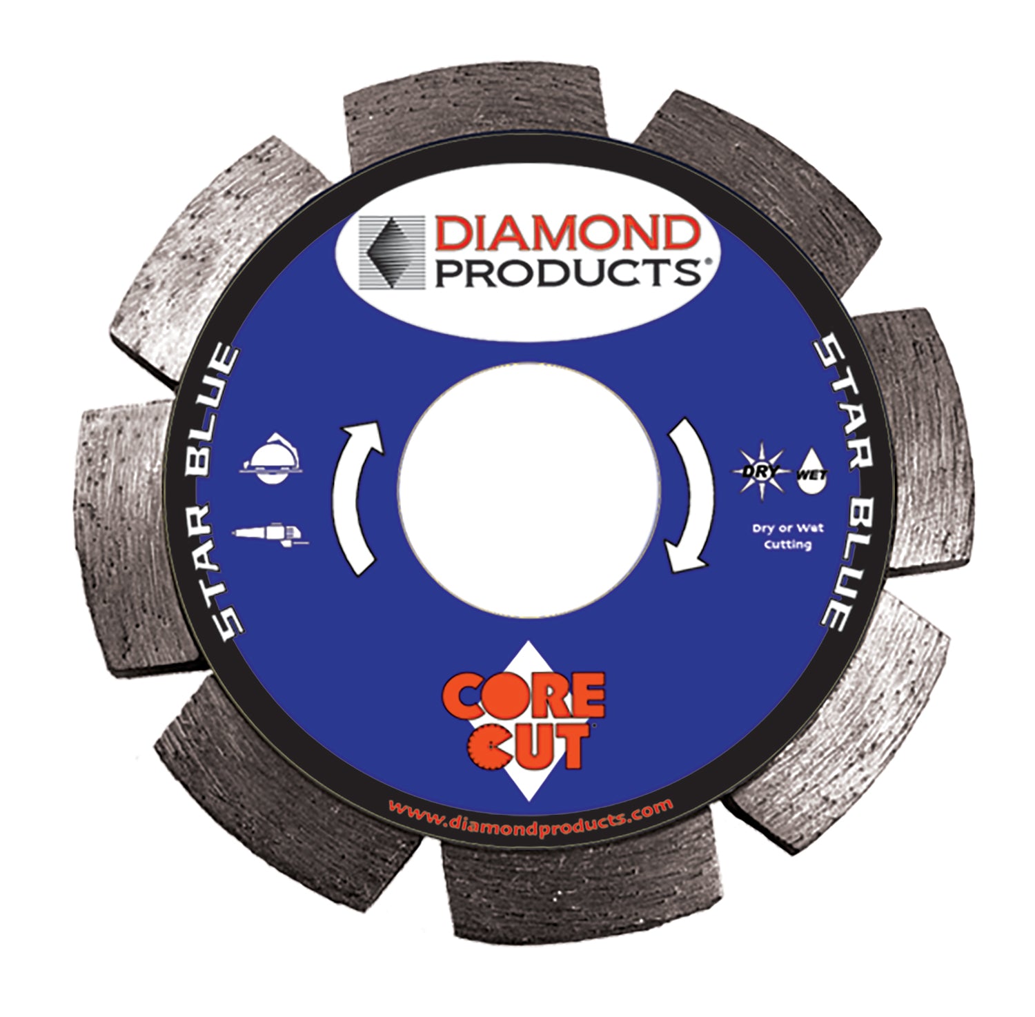 4-1/2" x .250 x 7/8" Star Blue Tuck Point Blade