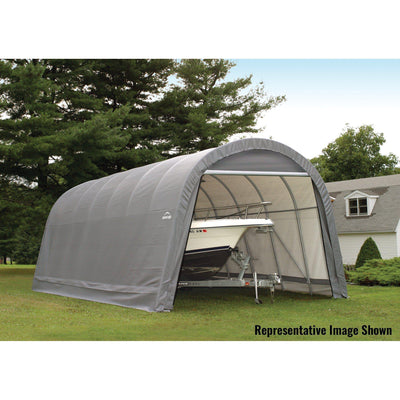 ShelterLogic Garage 15 x 28 x 12 Round Standard Grey