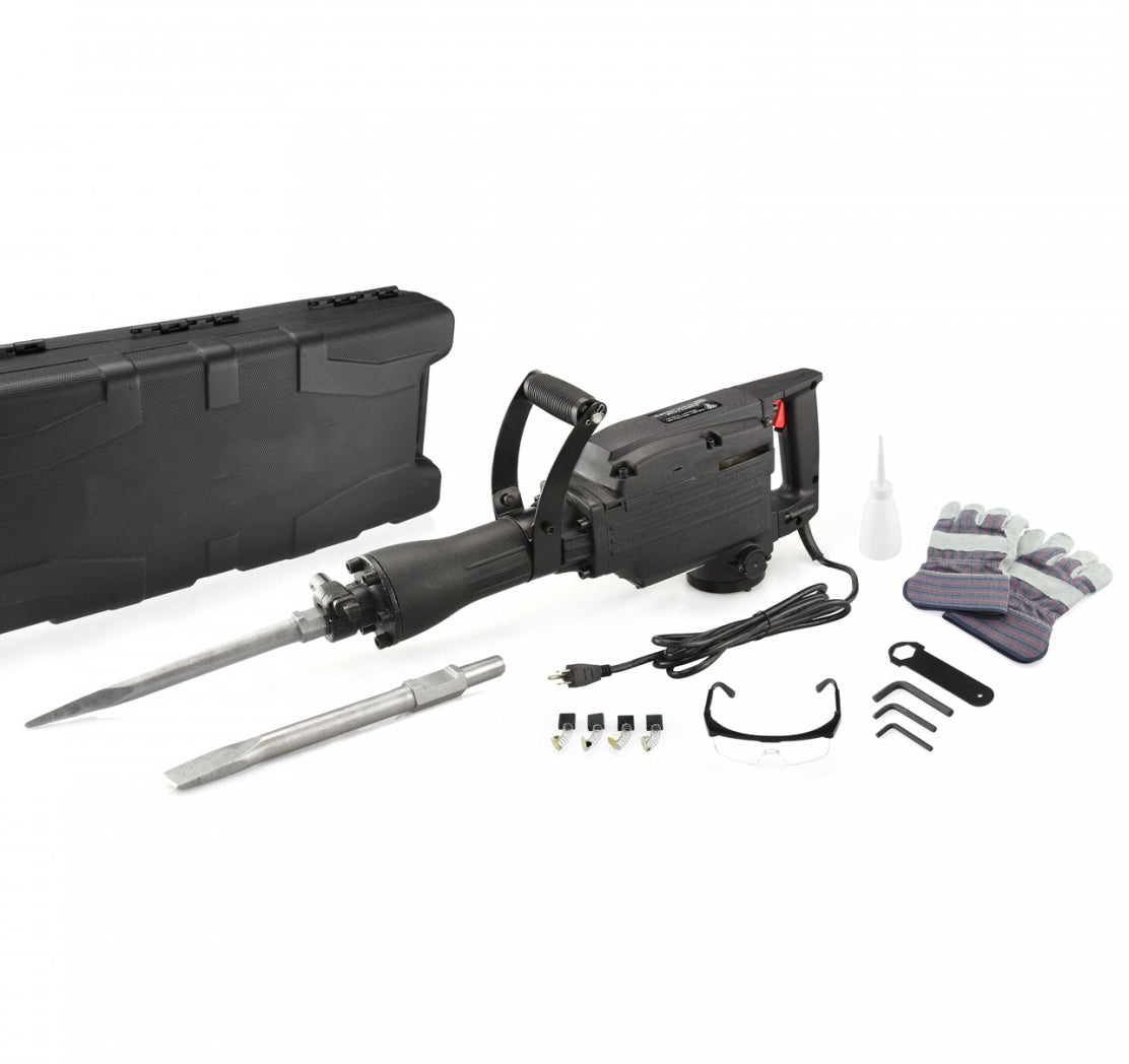Industrial-Grade Electric Demolition Jack Hammer with 2 Huge Bits 1240w