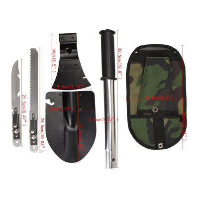 4 In 1 Emergency Camping Hiking Knife Shovel Axe Saw Gear Kit Tool Ultimate Function Emergency Camping Hiking Tools