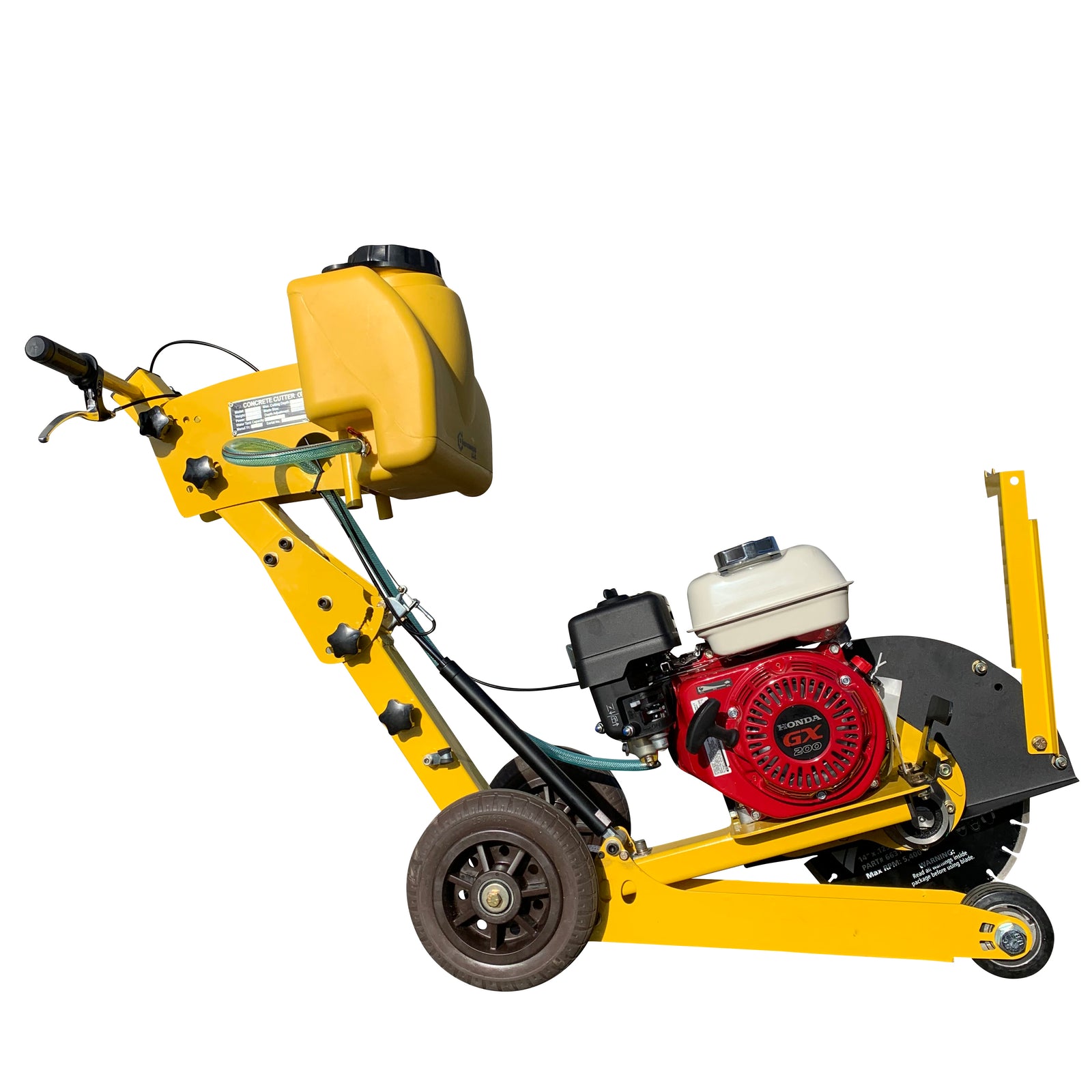 Commercial Honda GX200 6.5 HP 16" compact  walk-behind concrete saw cement EPA