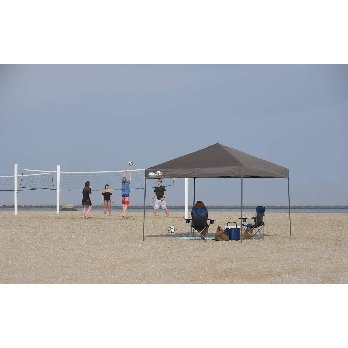 Quik Shade Expedition EX100 One Push 10 x 10 ft. Straight Leg Canopy, Charcoal