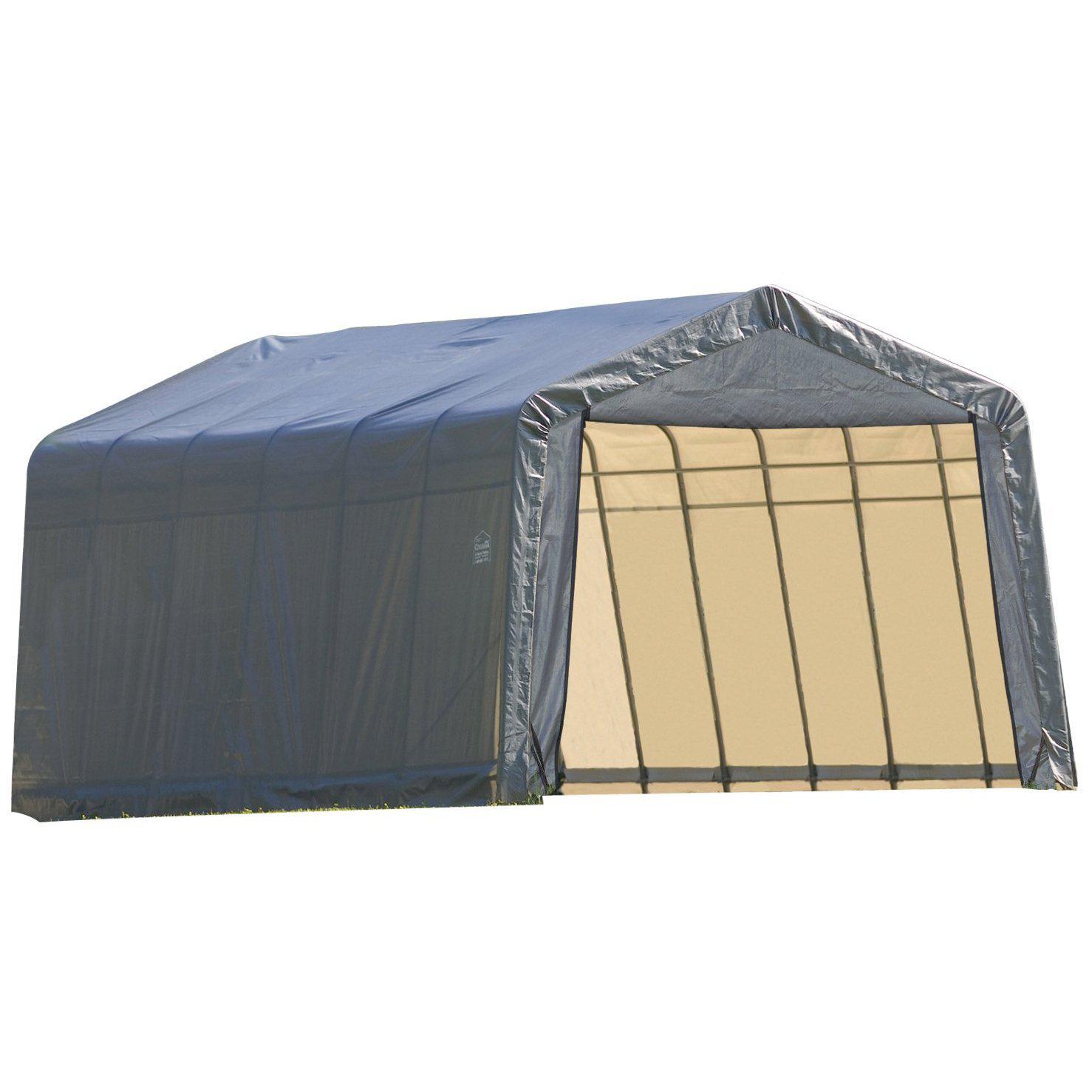 ShelterLogic 72434 Grey 12'x24'x8' Peak Style Shelter