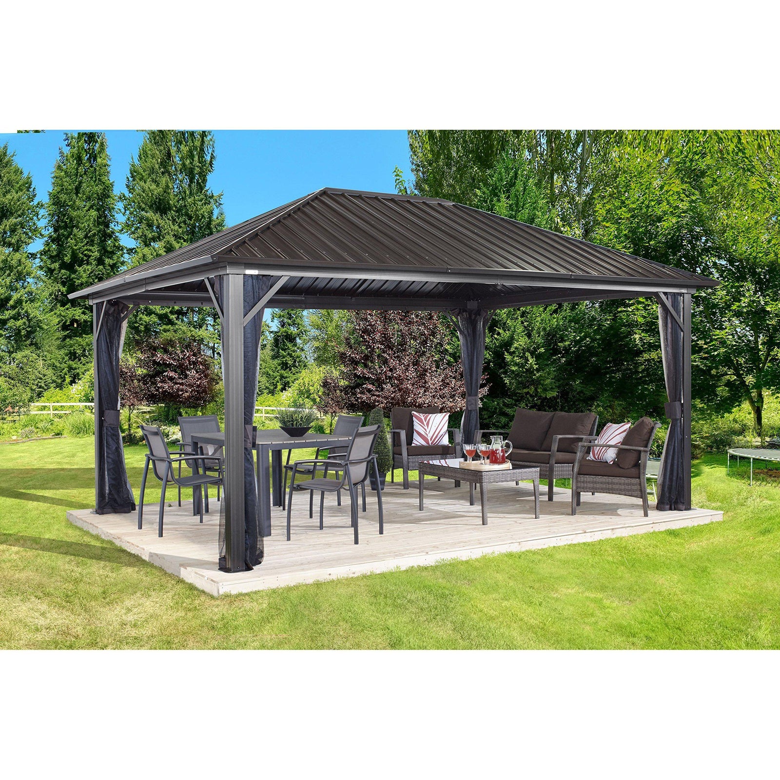 Sojag 500-8162653 Genova Sun Shelter, x 12'