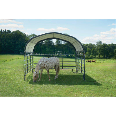 ShelterLogic Corral Shelter, Green, 12 x 12 (Corral Panels Not Included)