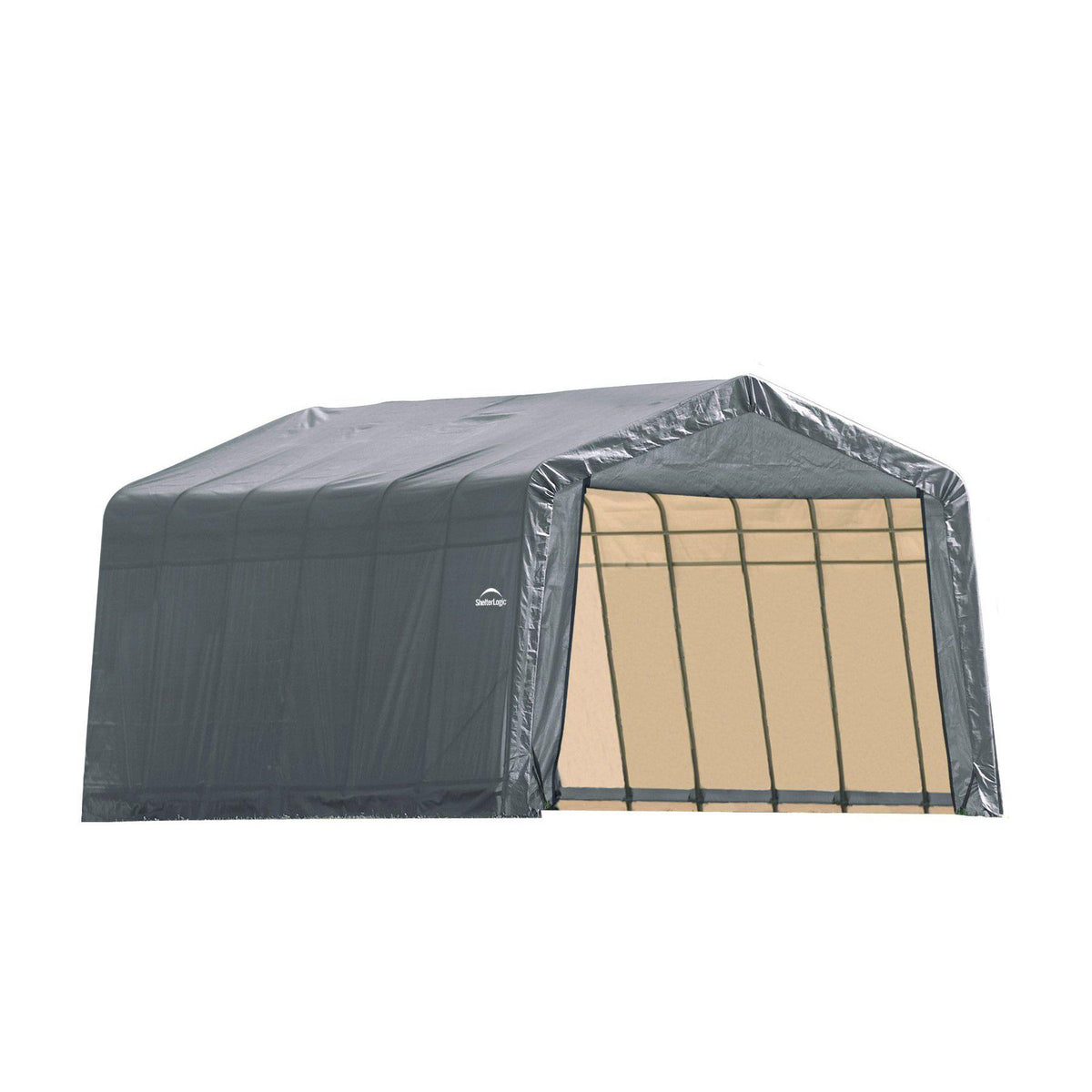 ShelterLogic 90243 Grey 12'x28'x10' Peak Style Shelter