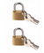 2pack Metal Padlock Brass Travel Locks Keyed Suitcase Luggage Jewelry 20mm
