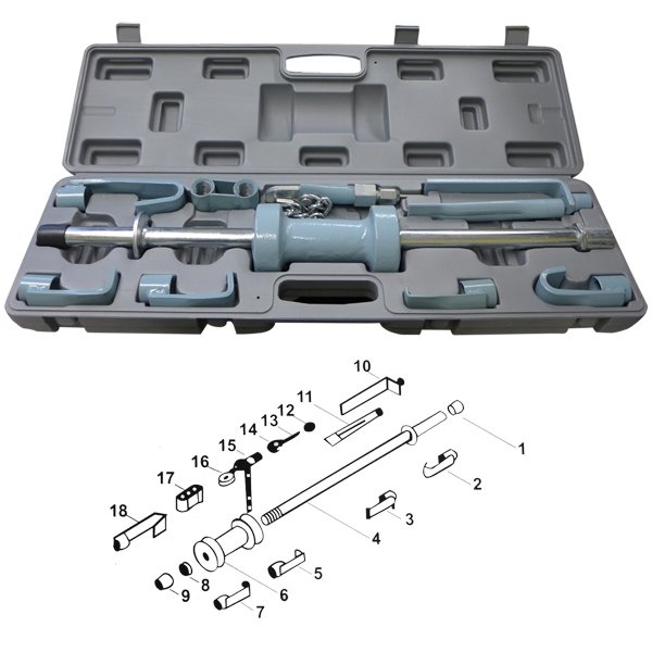 18 Pc Dent Puller Auto Body Repair Kit