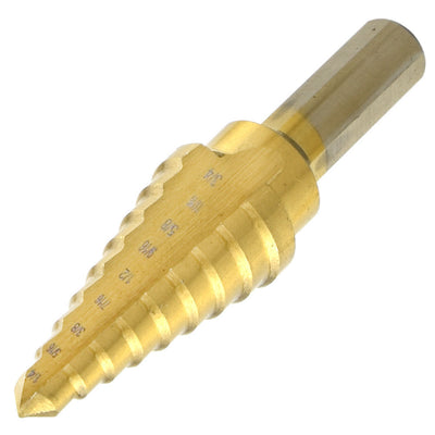 Step Drill 1/4"-3/4"  inch Titanium Bit 1/16"  Increments