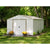 Arrow Oakbrook High Gable Steel Storage Shed, Eggshell/Taupe, 10 x 14 ft.