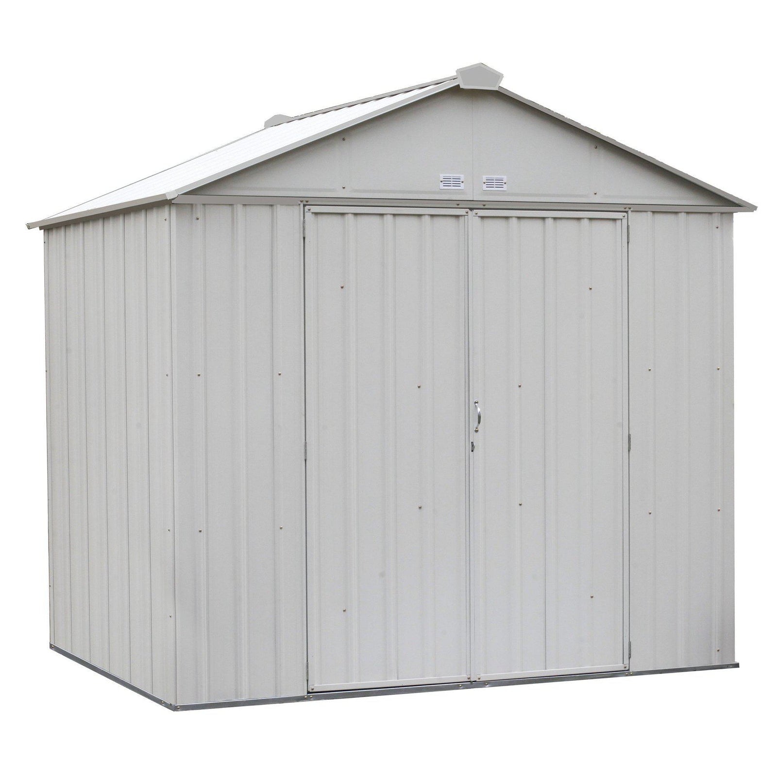Arrow EZEE Shed High Gable Steel Storage Shed, Cream, 8 x 7 ft.