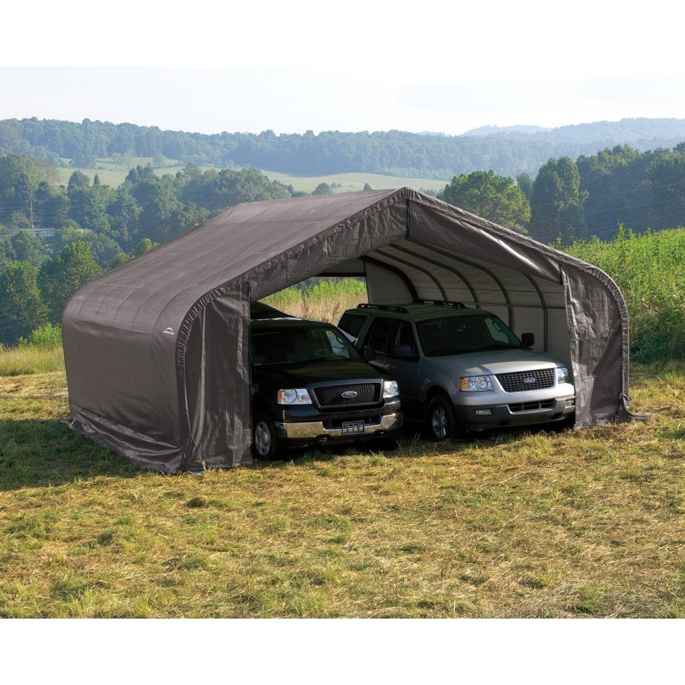 ShelterLogic 22'x28'x12' Peak Style Shelter in Gray