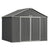 Arrow EZEE Shed Extra High Gable Steel Storage Shed, Charcoal/Cream Trim, 10 x 8 ft.