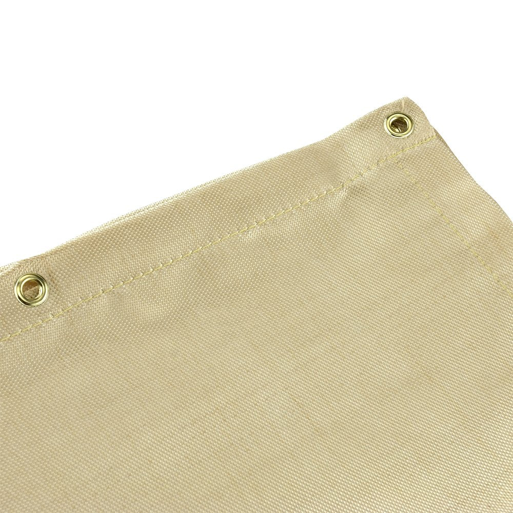 Heavy Duty Fiberglass Welding Blanket and Cover with Brass Grommets Size 6 FT x 8 FT