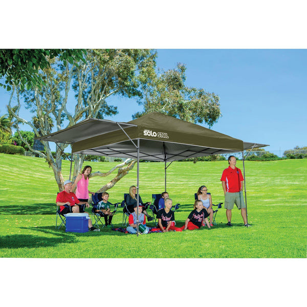 Quik Shade Solo Steel 170 10 x 17 ft. Straight Leg Canopy, Olive ...