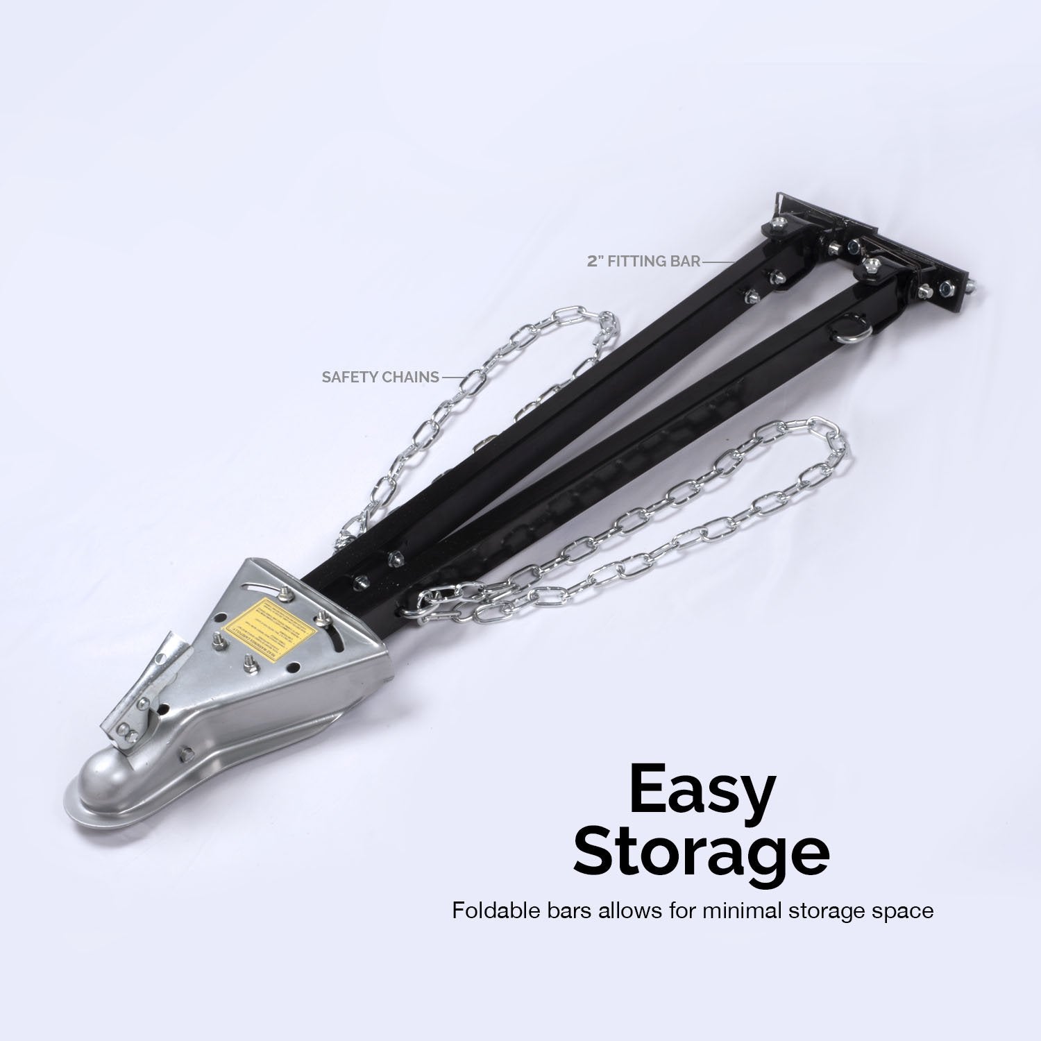 5000lb Adjustable Tow Bar Bumper Mount With Safety Chains For RV, Truck, Jeep - XHT FF801