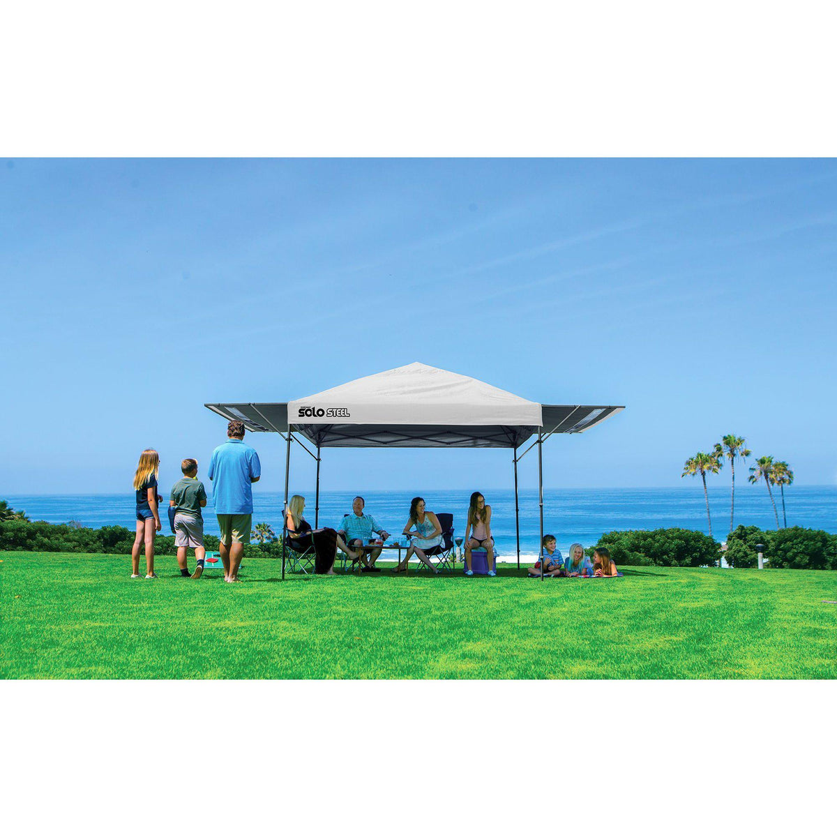 Quik Shade Solo Steel 170 10 x 17 ft. Straight Leg Canopy, White