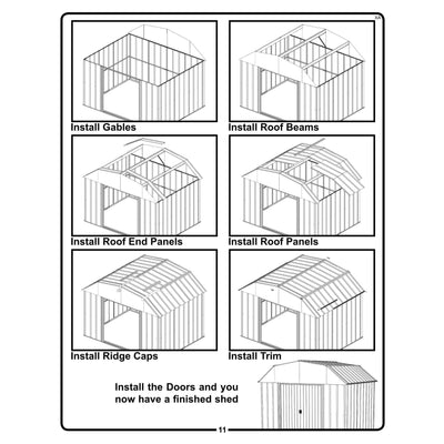 Arrow Vinyl Sheridan Steel Storage Shed, Meadow Green/Almond, 10 x 8 ft.