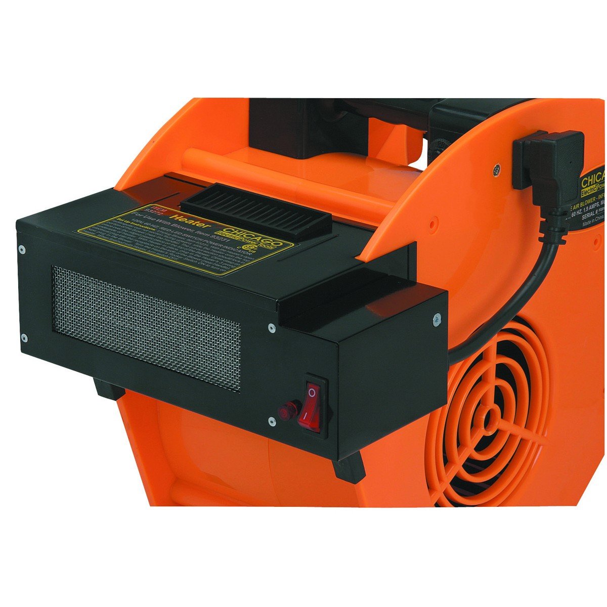 Heater Attachment for Portable Electric Fan Blower/Air Mover, 5000 BTU