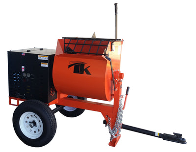 6 cu ft.0 Towable Steel Drum Concrete Cement Mortar Plaster Mixer W/ 1 HP