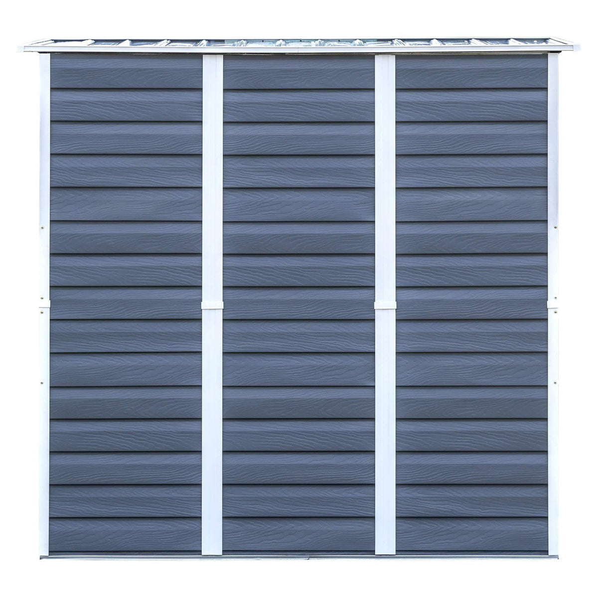 Arrow SBS64 Shed-in-a-Box Compact Galvanized Steel Storage Shed with Pent Roof, 6'x4', Charcoal