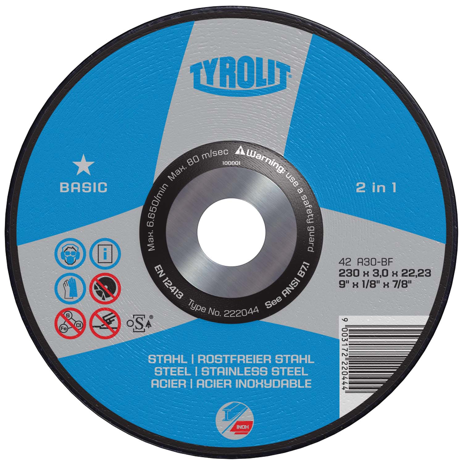 6" x .045 x 7/8" Tyrolit Abrasives BASIC Super-Thin Cut-Off Wheel