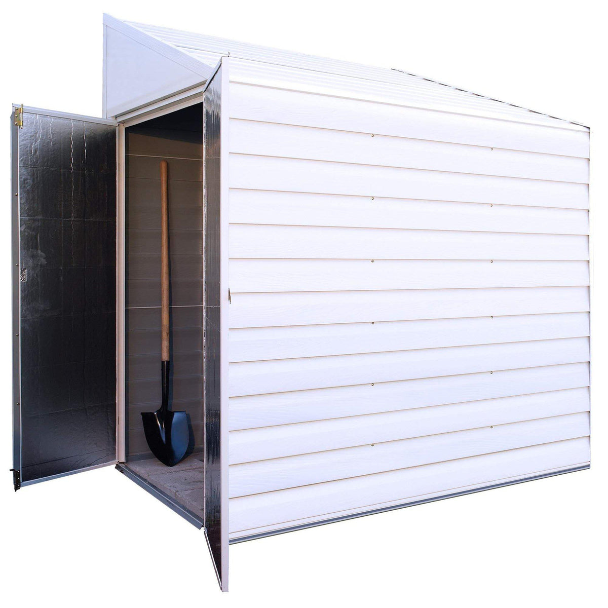 Arrow Yardsaver Compact Galvanized Steel Storage Shed with Pent Roof, 4' x 7'
